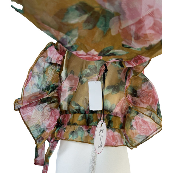 Coquette Castle Core Festival Fairy Core Whimsigoth Holiday Sheer Top Sz M New - Picture 3 of 9